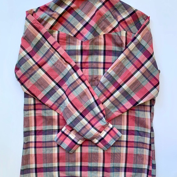 Vintage Plaid Wrangler Western Shirt - Picture 7 of 10
